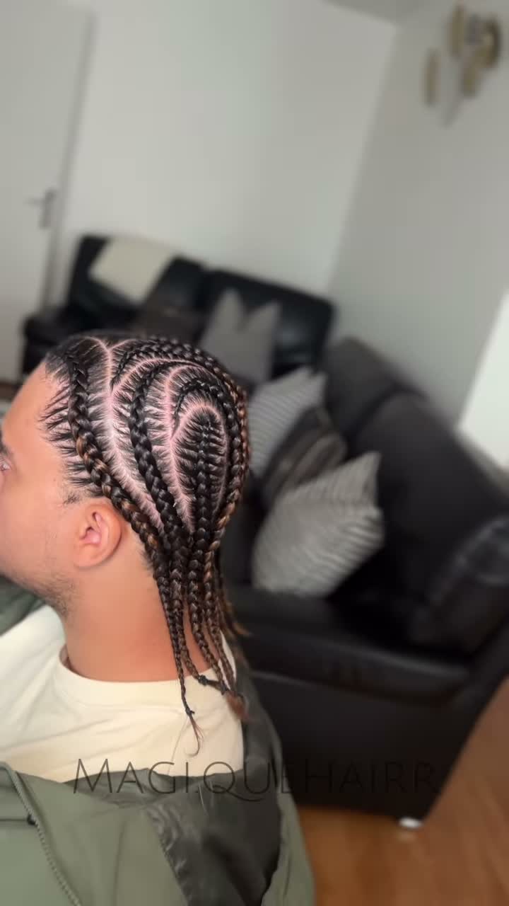 Vidéo Cornrows motif chez by magique hairr