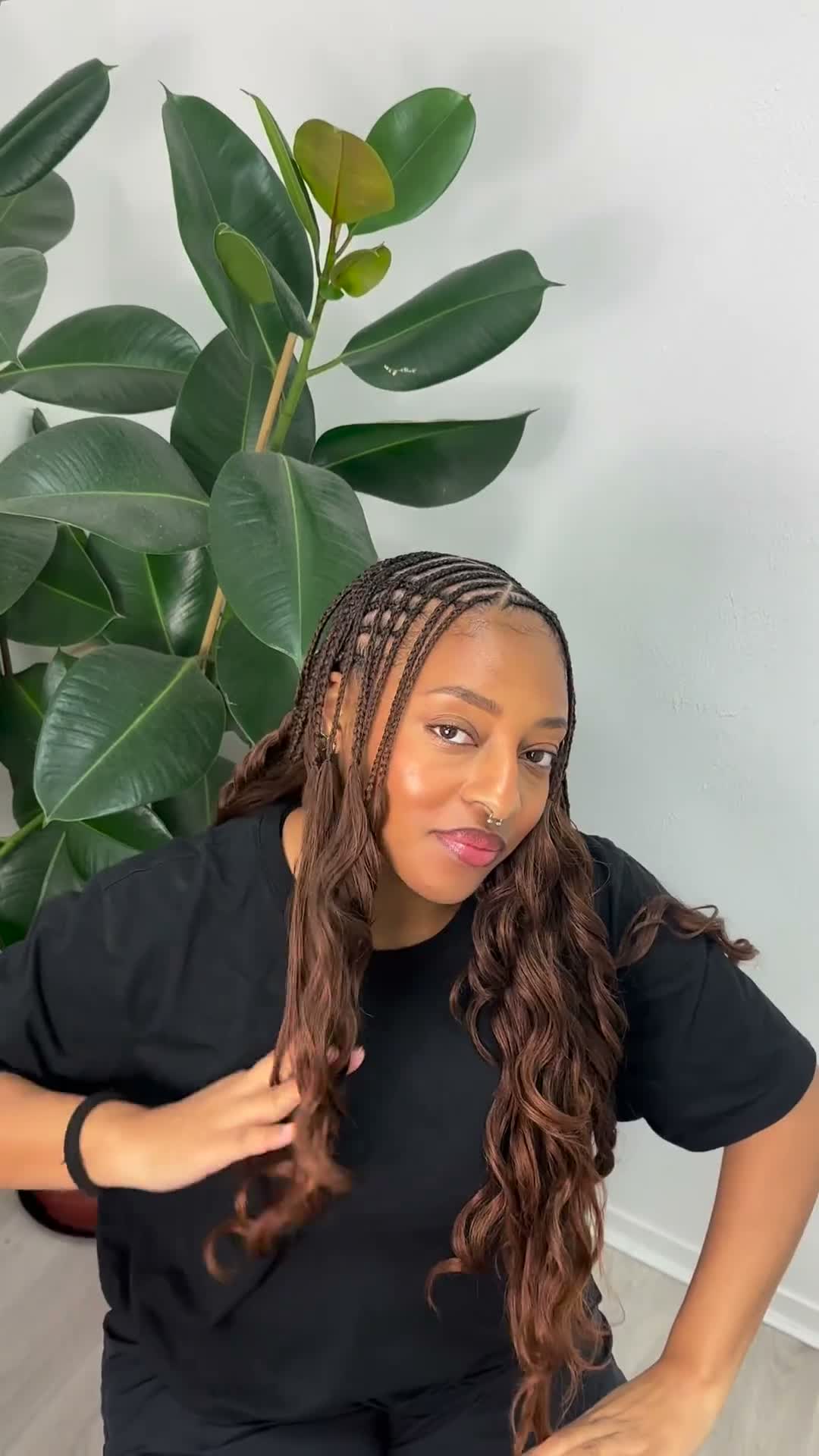 Vidéo Tresses collées pleine tête design chez Braidsquad