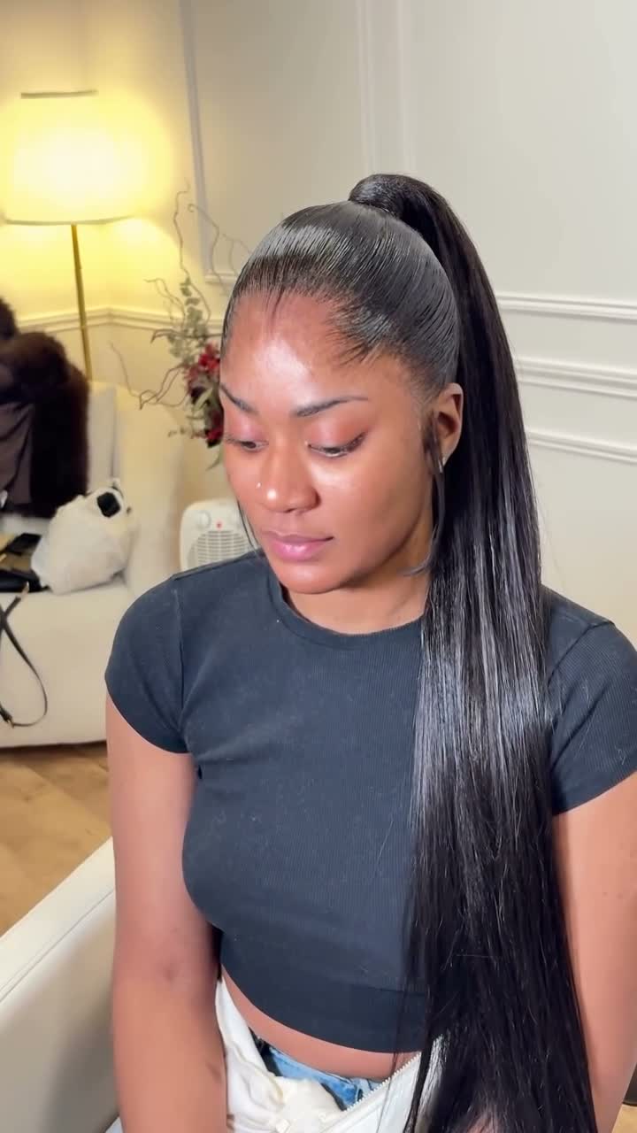 Vidéo Formule ponylace + Lace Frontal 13x6 HD chez Aliyah hair