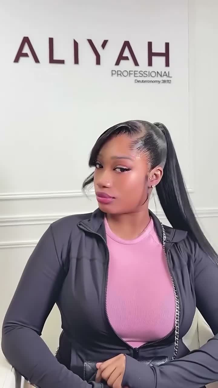 Vidéo Formule ponylace + Lace Frontal 13x6 HD chez Aliyah hair